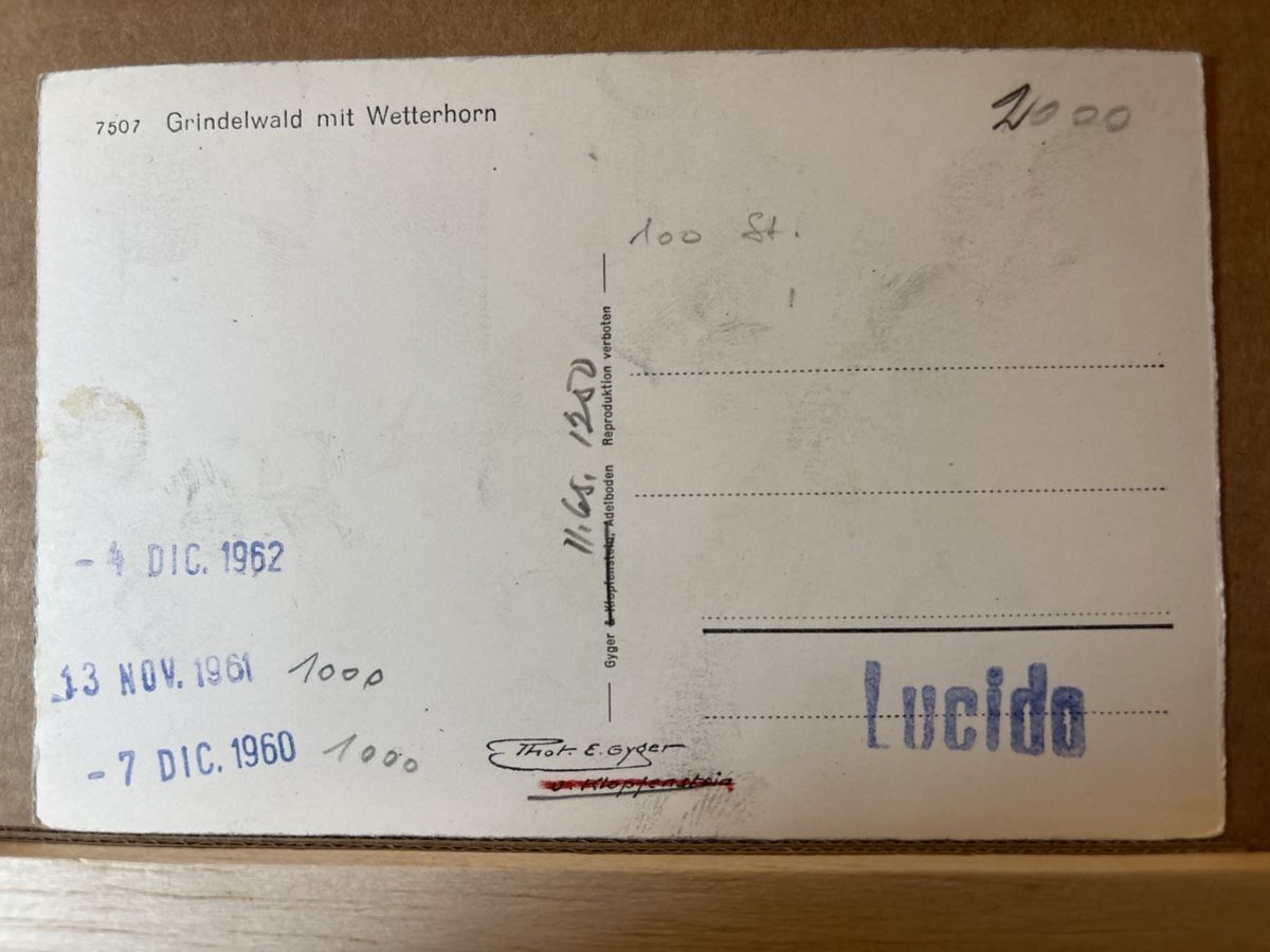 Cartoline postali: AK von Grindelwald mit Wetterhorn – Usato da Rümlang venduto da Kartenpost1 1