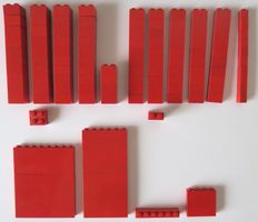 Legosteine div. rot 129 Stk.