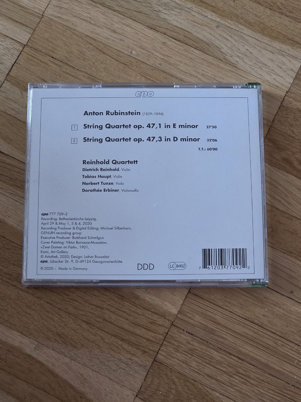 CDs: CD: Anton Rubinstein: String Quartets op 47 – Gebraucht aus Aesch BL von immon 1