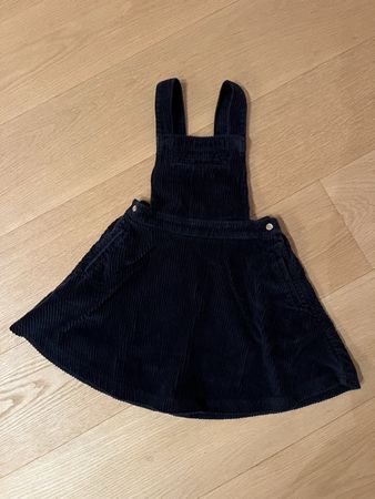 Petit Bateau Girls Corduroy Dress - Navy, Size 6 Years