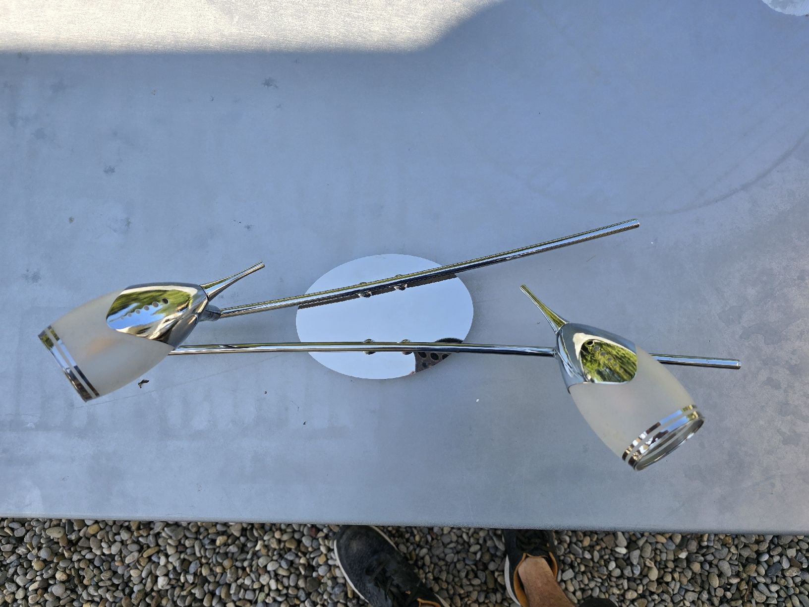 Lampes: Deckenlampe Chrom matt/glanz mit 2 Spots gebraucht – D'occasion à Schönengrund par XLOS