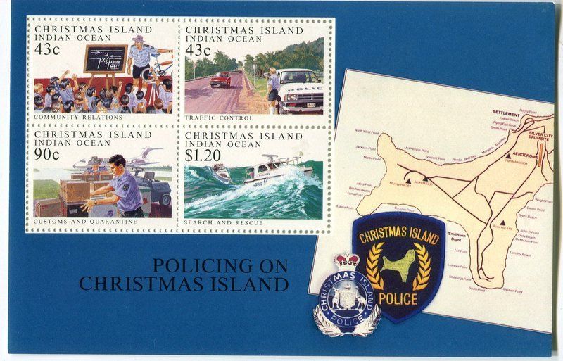Alle Briefmarken: Block "Polizei". Weihnachtsinsel – Neu und originalverpackt aus Basel von Butsch5