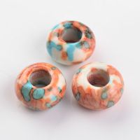 5 Perlen Jade Ozeanjade, bunt gefärbt, 15x8mm