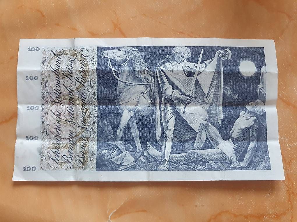 Banknoten: Schweizer Banknote 100 Franken Note aus dem Jahr 1973 – Gebraucht aus Zürich von kevinlodge 1
