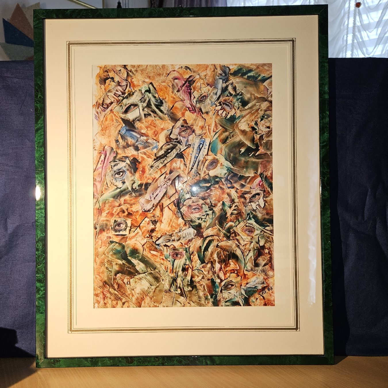 Gemälde: Abstraktes Bild, gerahmt, signiert , Kunstbild – Gebraucht aus Kriens von gra_fhn7
