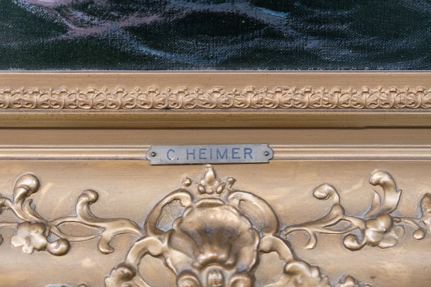 Gemälde: Ölgemälde stürmische See - C. Heimer - Ref. 07/45 – Gebraucht aus Au ZH von BrockiAu 3