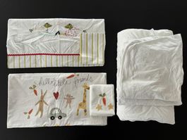 Baby Bettwäsche Set, Spannbettlaken & Decke