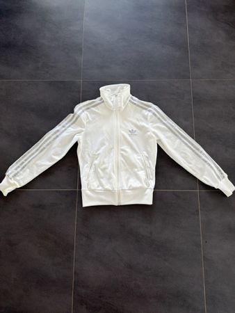 Weisse Adidas Jacke, Retro Style, Grösse 36, Top Zustand!
