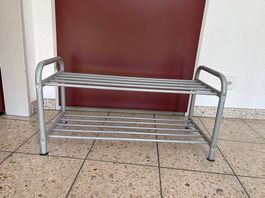 Schuhgestell aus Metall, 75 cm, 2 Ebenen, stabil