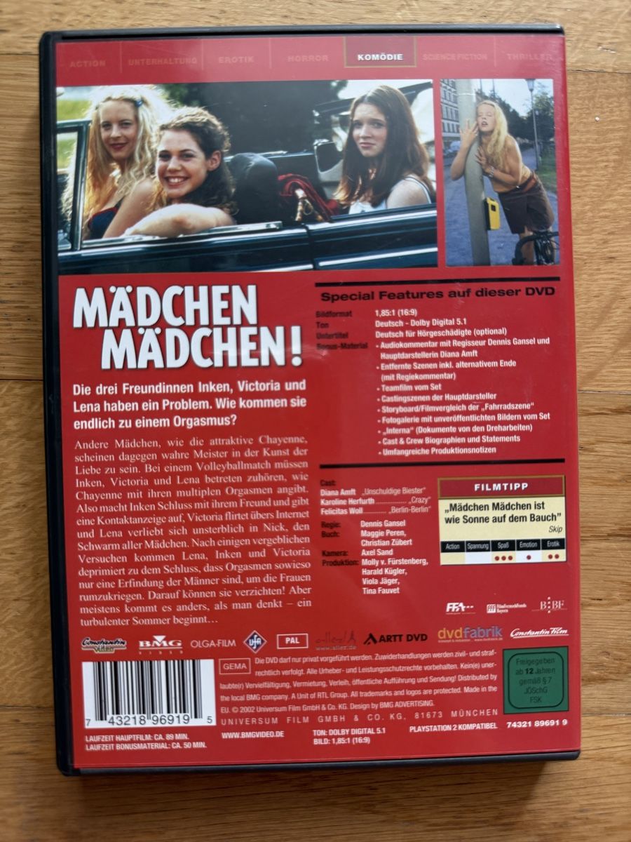 Tutti i DVDs: Mädchen Mädchen (2001) - DVD – Usato da Kölliken venduto da nerdorado 1