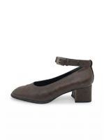 Bally Embossed Leather Ankle Strap Pump EU 37 Braun