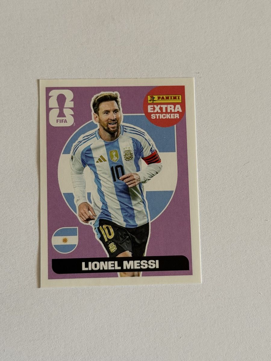 Panini Carte collezionabili: Panini WM 2026 - Messi Extra Sticker Lila – Nuovo e nell'imballaggio originale da Wallbach venduto da ale_db7t
