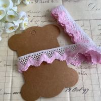 Band Spitzenband rosa weiss Dentelle coton rose 100cm