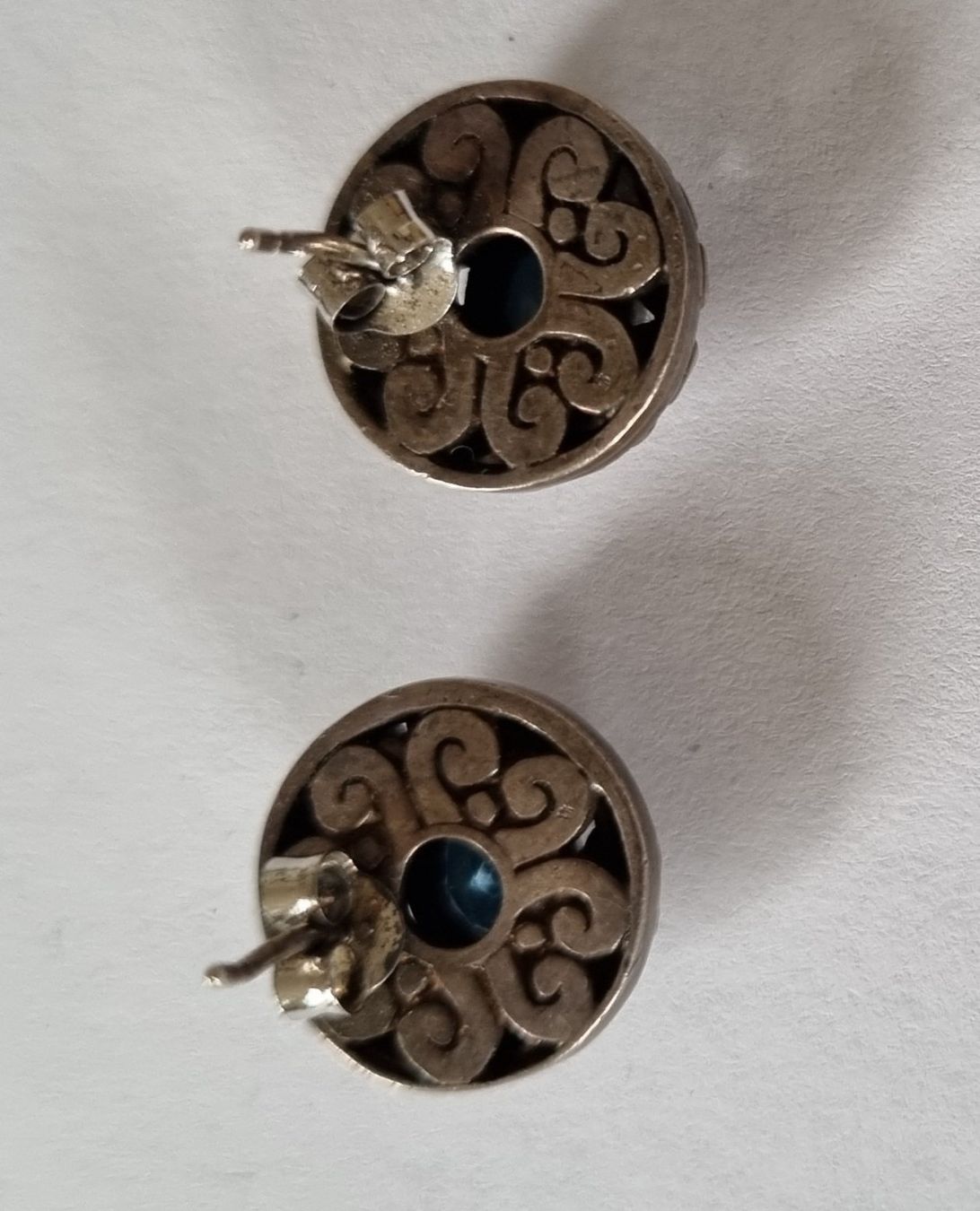Orecchini pendenti & Orecchini a lobo: Ohrstecker Silber Blaue Steine – Usato da Murg venduto da BocaChica1953 2