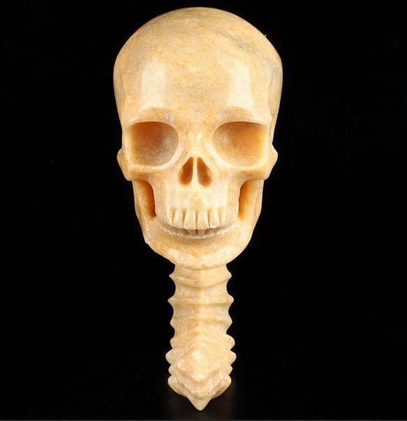Minerali & Pietre curative: Orange Aventurin Skull Sculptur – Nuovo (secondo la descrizione) da Walenstadt venduto da vkt_qc8d 1
