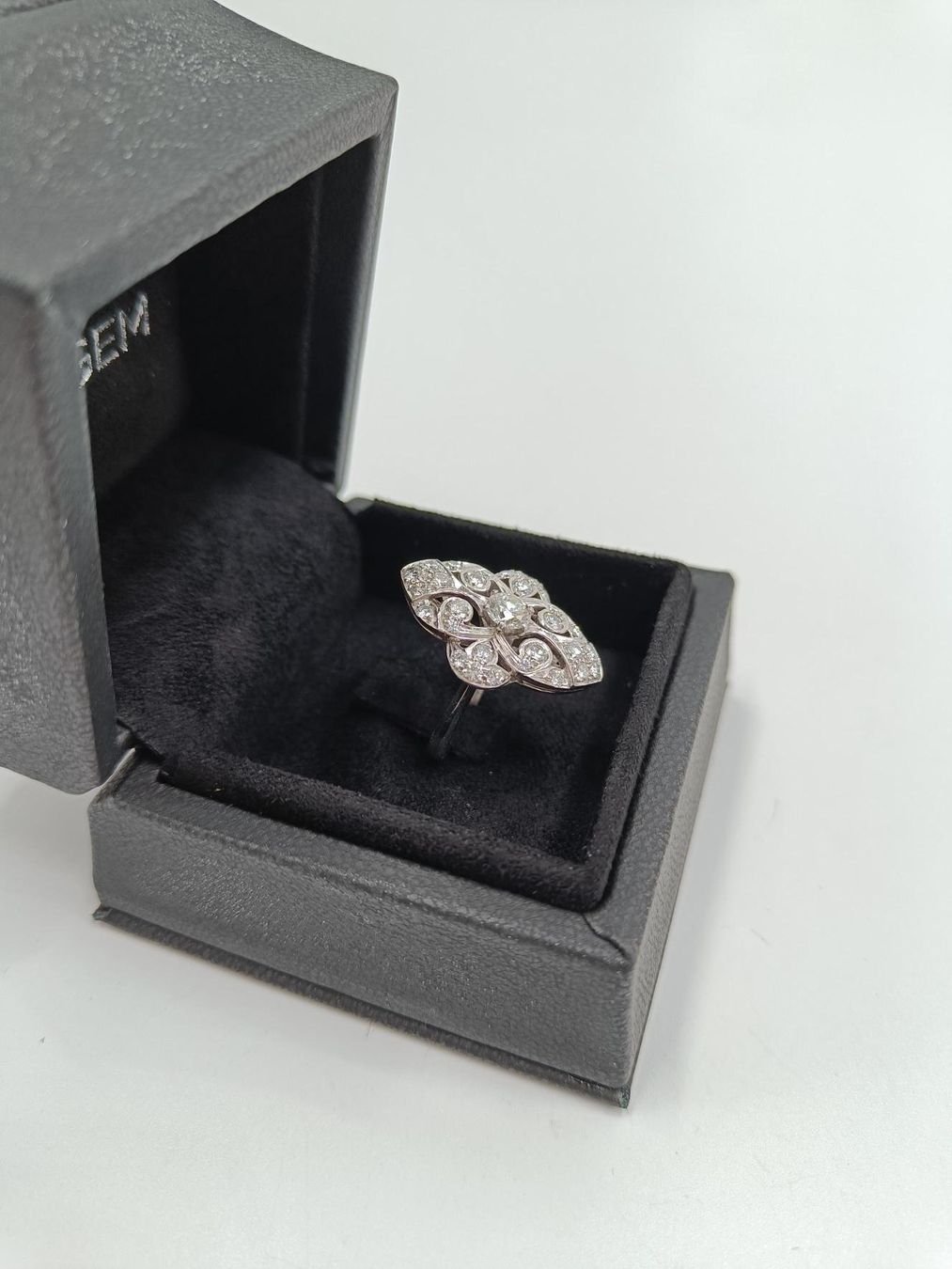 Anelli: FLORALER DIAMANTRING 925 STERLINGSILBER – Usato da Luzern venduto da EdiGem 4