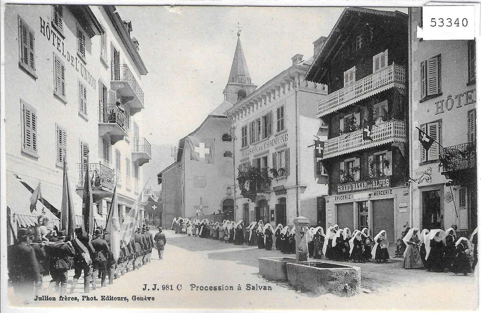 Cartes postales: Procession a Salvan 1910 – D'occasion à Ettingen par Kartenplanet