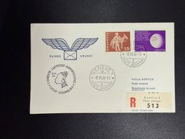 Erste direkte Luftpost Genf - Usumbura 1964