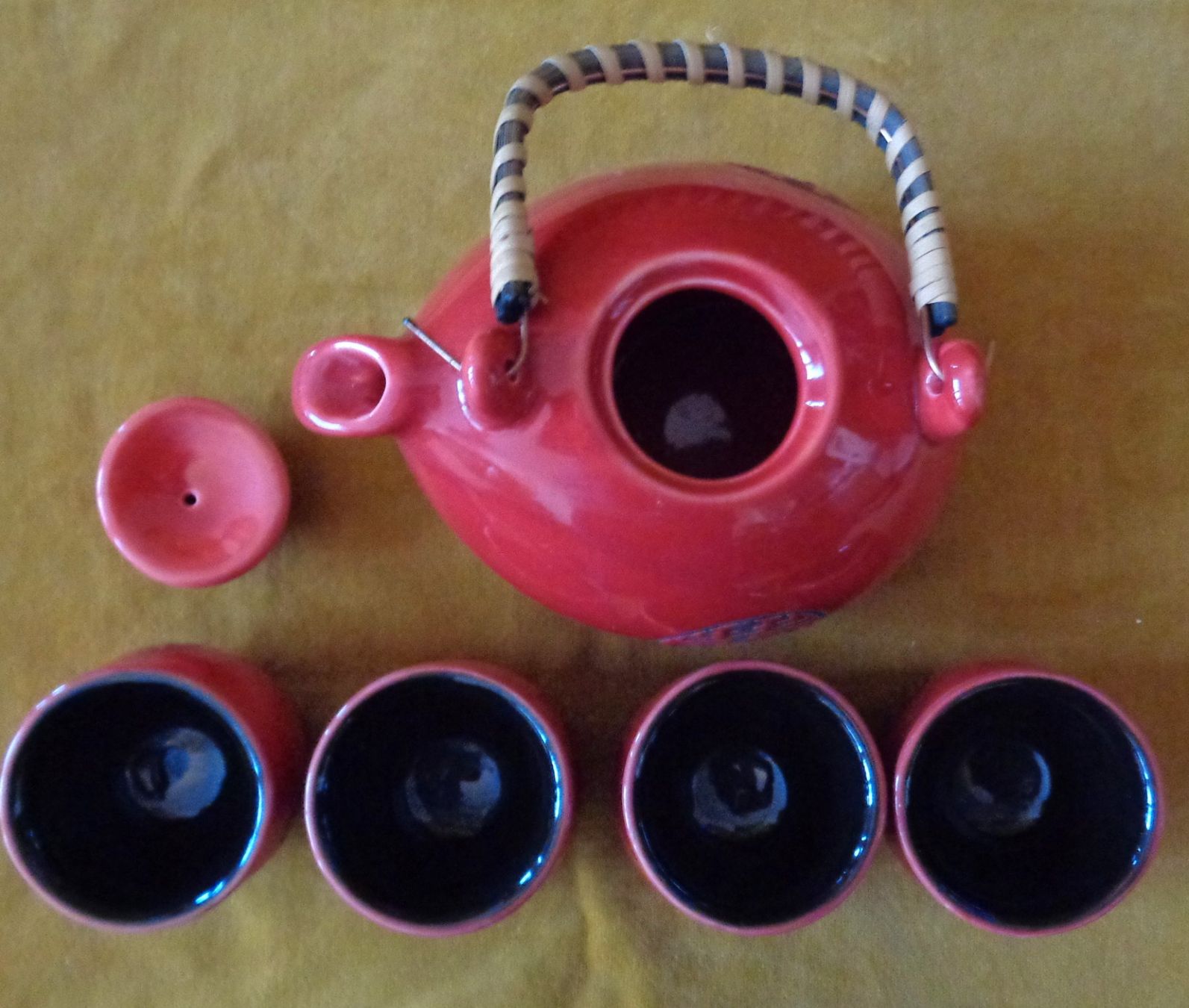 Geschirrsets: CHINESISCHES  ROTES VINTAGE TEE SERVICE 5 STCK. – Gebraucht aus Lausanne von kiliman73 1