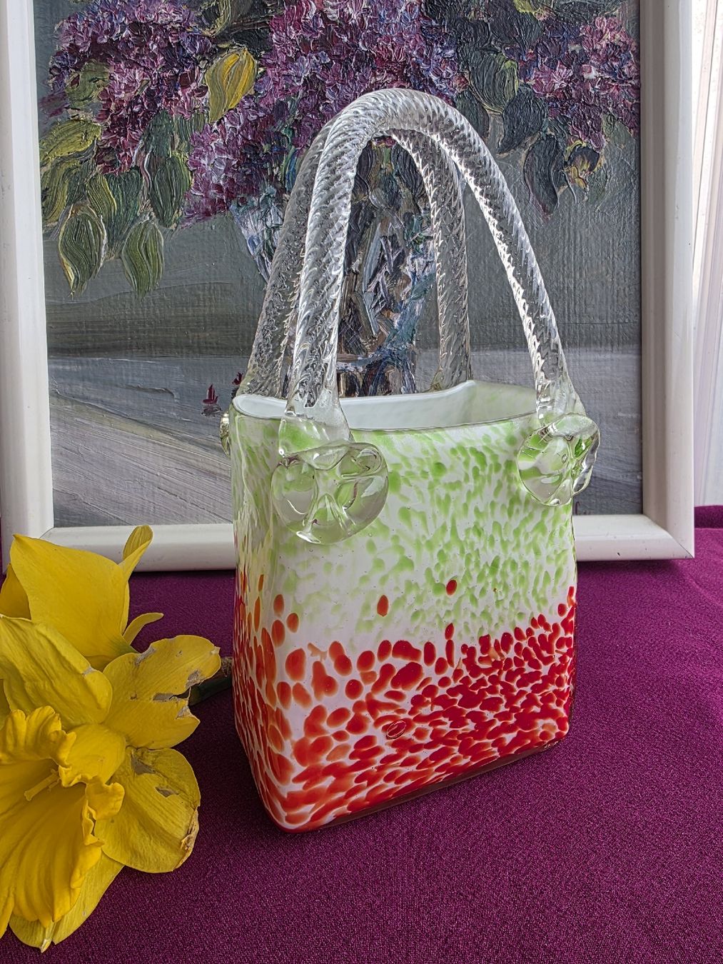 Murano Tutte le decorazioni: Murano Glas Vase Handtasche – Usato da Aegerten venduto da Jos_zem