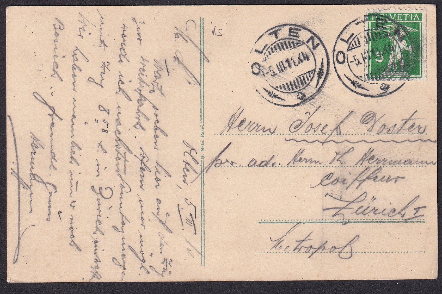 Cartoline postali: Olten Frohburgstrasse – Usato da Olten venduto da clotaldi 1