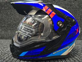 Casque Scorpion ADX-1 Lontano blanc/bleu/rouge