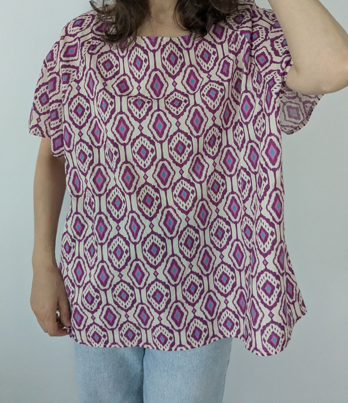 Blusen: Bluse mit Print Grösse 44-46, Baumwolle, Top – Gebraucht aus Rorschach von olg_5qq2 1