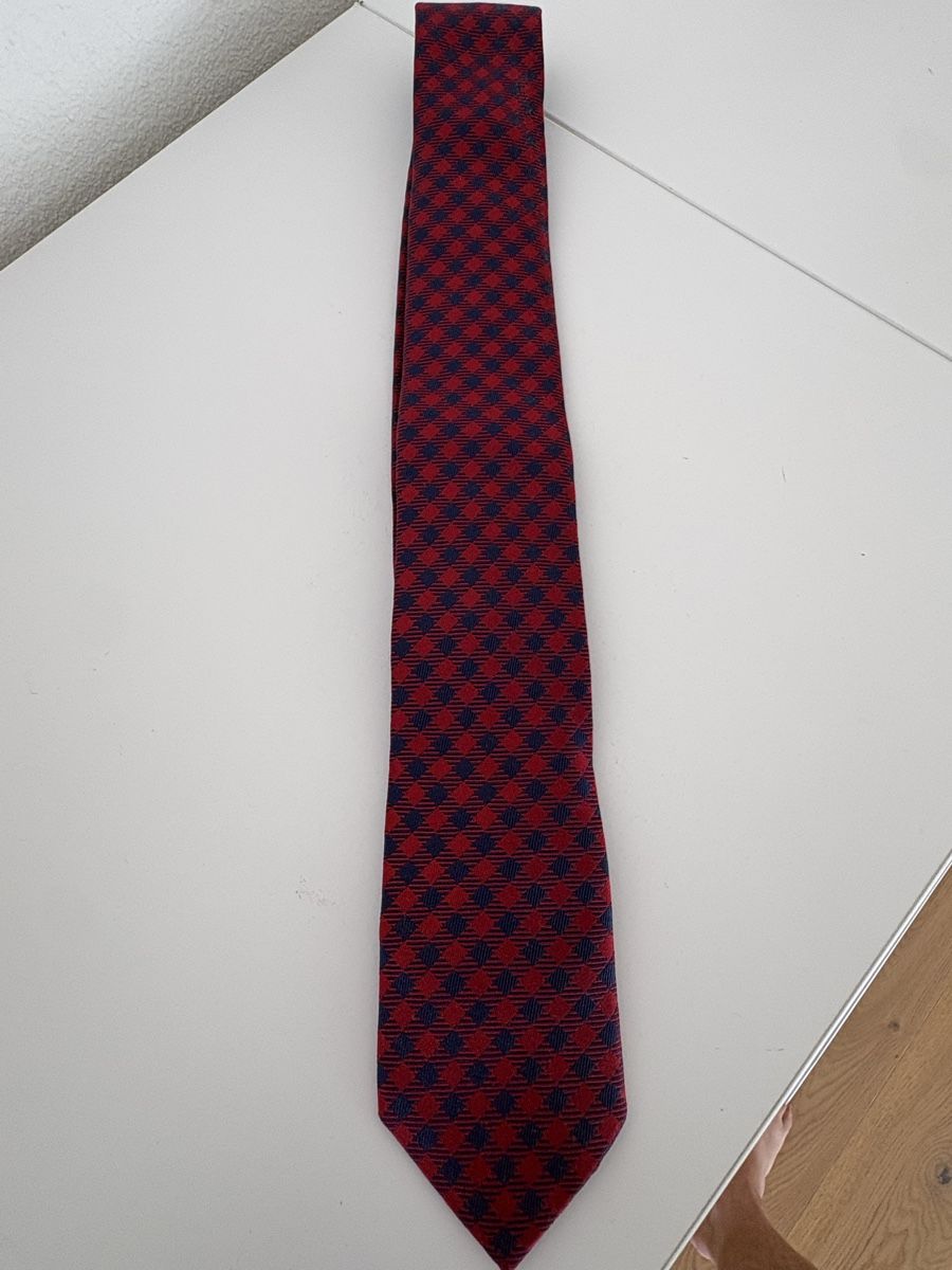 Tommy Hilfiger Krawatten: Tommy Hilfiger Necktie Red Blue Check Silk Blend 100% – Gebraucht aus Obbürgen von cla_x9h6 1