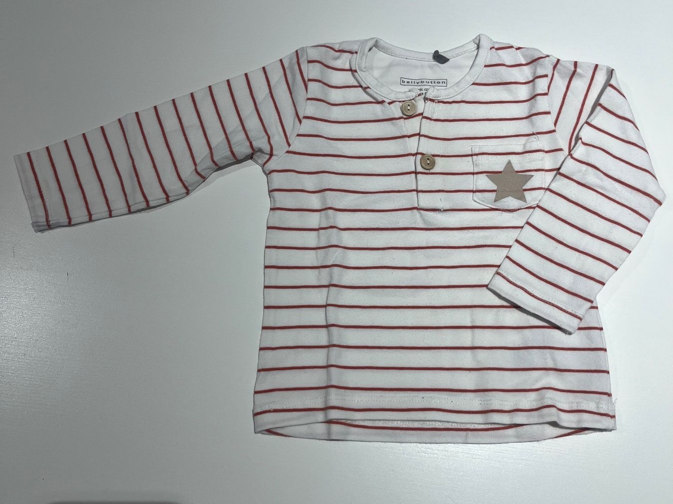 Maglioni & Felpe: Bellybutton, Sweatshirt, Langarmshirt, rot, weiss, Gr. 68 – Usato da Mollis venduto da Miss_Dresses