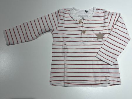 Bellybutton, Sweatshirt, Langarmshirt, rot, weiss, Gr. 68