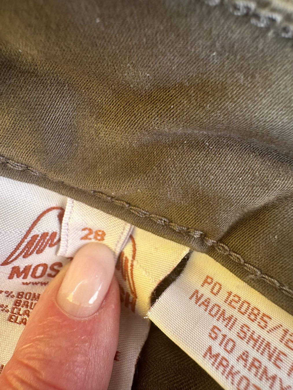 Mos mosh Pantaloni: MOS MOSH Hose in oliv Gr 28 – Usato da Luzern venduto da gwand 4