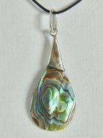 Paua Muschel Anhänger mit Silber Fassung