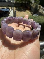Amethyst Stretch Armband – Elastischer Edelstein Armreif