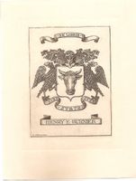 Ex-libris héraldique pour Henry E. Burnier par F. J. Junod
