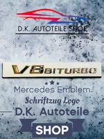 Mercedes AMG V8 Biturbo 3D Aufkleber Emblem Logo Chrom NEU