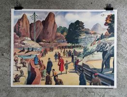 doppel Schulwandbild "au Zoo, le stade"