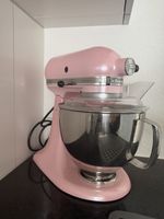 Küchenmaschine KitchenAid Artisan rosa mit Zubehör