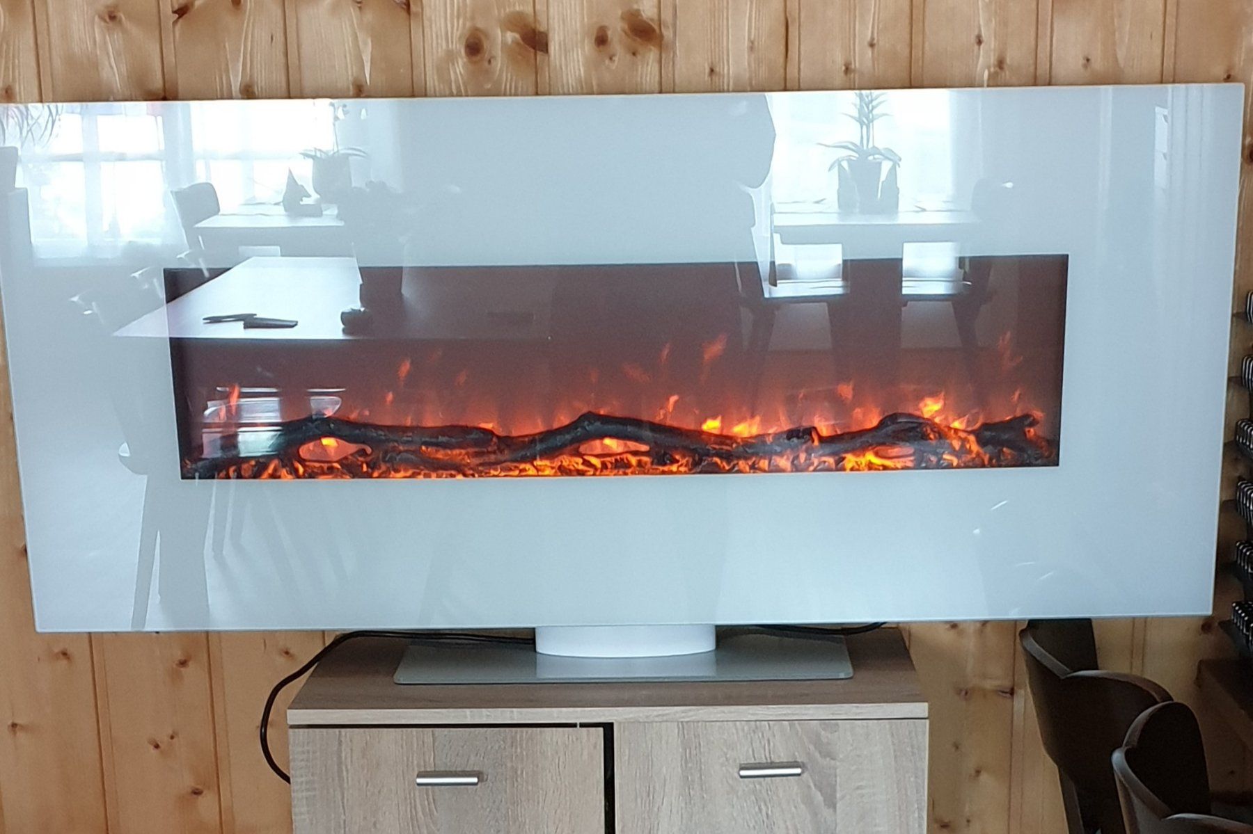 Radiateurs: LED Kamin XXL Weiss – D'occasion à Steinen par Richi6331 1