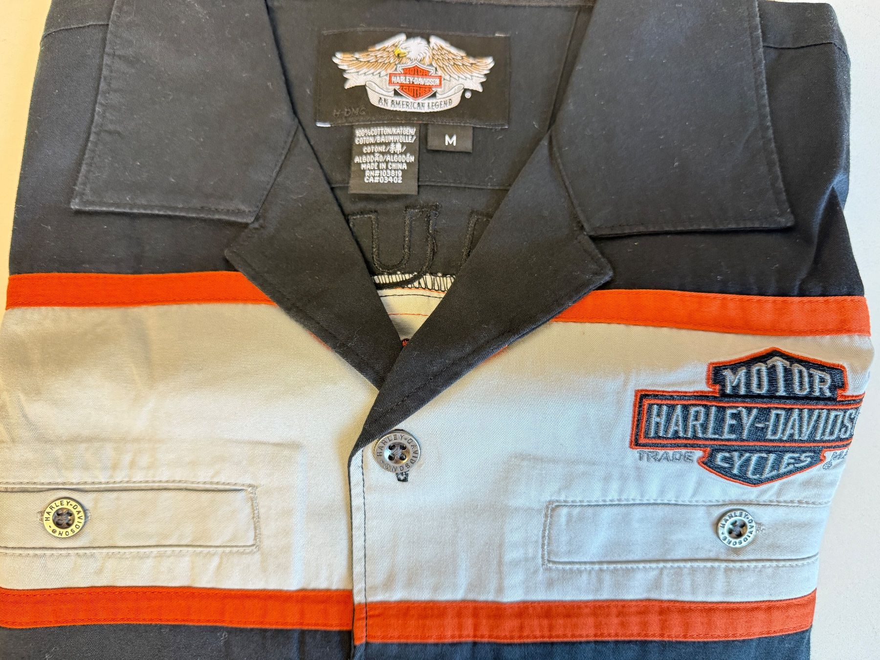 Harley-Davidson Camicie: Harley-Hemd, kurzarm, Grösse M – Usato da Steinhausen venduto da Erwa1 2