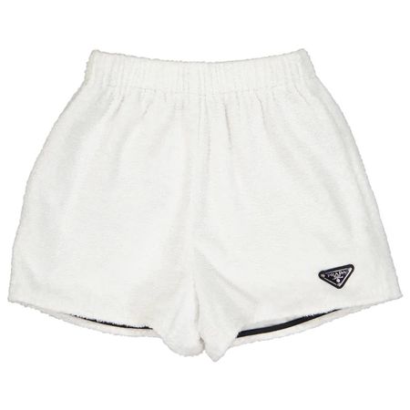 Prada Frotté Shorts EU Grösse 34 weiss top Zustand