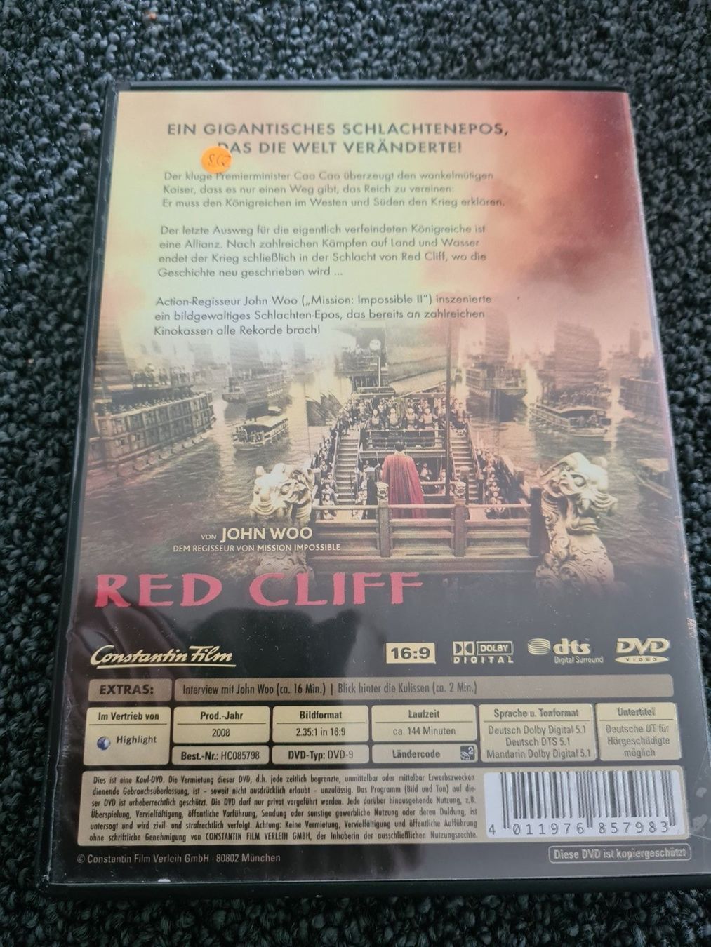 Tutti i DVDs: RED CLIFF(7899) – Usato da Ruswil venduto da Ruck.Zuck. 1