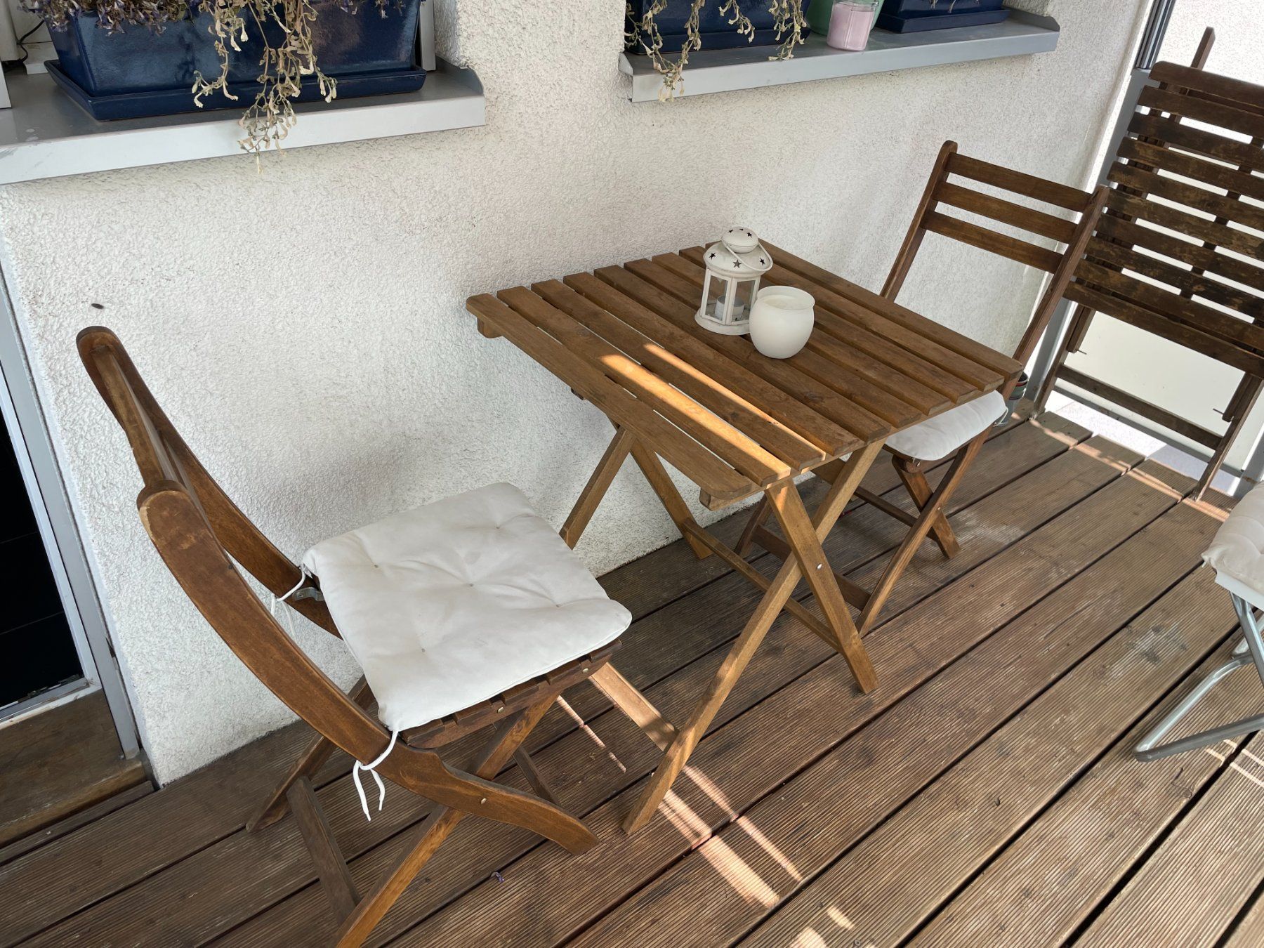 Ikea Tischset: IKEA wooden balcony set: folding table + 2 folding chairs – Gebraucht aus Zürich von carlaferico