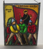 Glarus St. Fridolin Schiessen 1951 Wappenscheibe Schützen