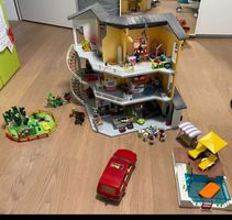 Playmobil Familienhaus eingerichtet mit Pool,Garten,Auto