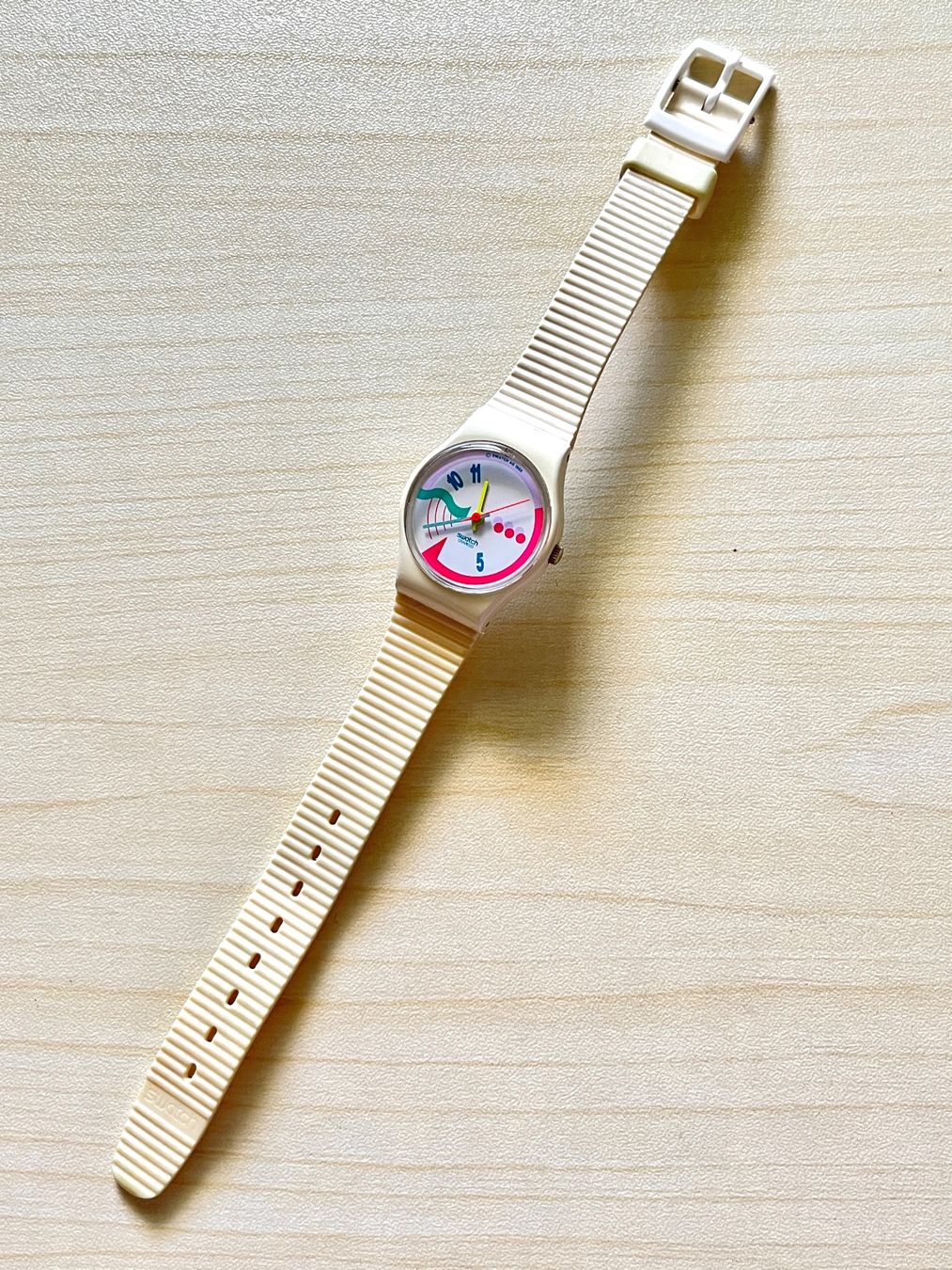 Swatch Uhren: Swatch Gent Uhr mit Farb-Zifferblatt gebraucht – Gebraucht aus Grenchen von chththl 1