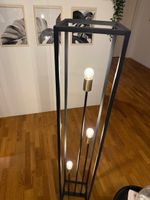 Stehlampe schwarz, Metall, 3-flg., E27