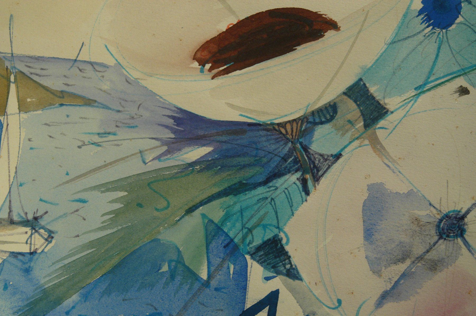 Dipinti: Levied Blumen mit Vase Aquarell – Usato da Herisau venduto da Wisen 7
