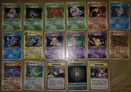 Full complete set Japanese pokemon rocket gang 65/65 + 3 FR