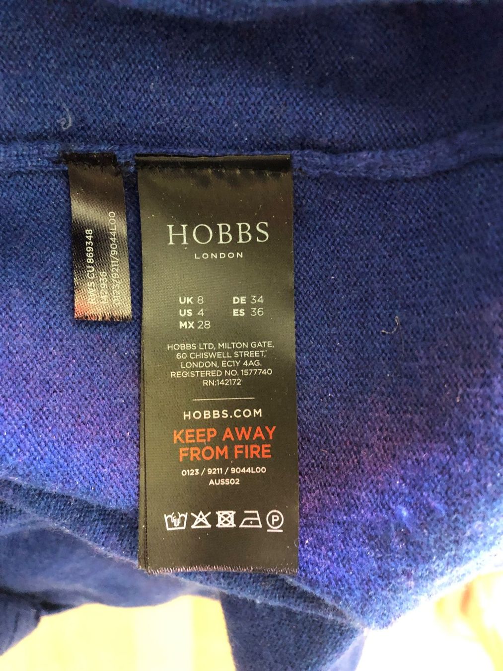 Hobbs Vestiti: Hobbs London blaues Strickkleid – Usato da Egg b. Zürich venduto da Nyborg_33 2