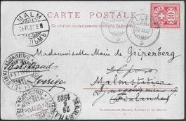 1902 Karte o BELLEVUE nach FINNLAND Irrläufer Top ab 1.-